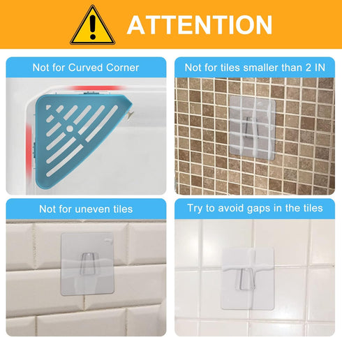 Sotfamily Shower Caddy Corner, 2 Pack Adhesive Shelves for Inside Shower, Plastic Organizer for Bathroom Storage (Black)