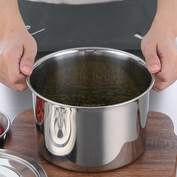 Pomya Stock Pot with Lid, Stainless Steel Pot for Soup, Stew, Seafood, Cooking Container (Large 43x43cm/16.92x16.92in)