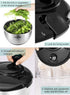 Stainless Steel Salad Spinner, Large Vegetable Washer with 4.2 Qts Bowl, Lettuce Cleaner and Dryer