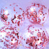 Rose Gold Confetti Balloons, 25 Pcs Thickened 12 Inch Clear Latex Balloons with Confetti for Graduation, Engagement,
