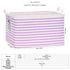 Sea Team 2-Pack Collapsible Canvas Storage Basket - Rectangle Waterproof Bin with Handles, 16.5 x 11.8 x 9.8 Inches