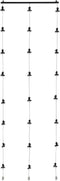 You Have Space WAJER Picture Hanging Kit with 24 Magnetic Clips for Pictures, Polaroids, Kids Crafts, Metal Black