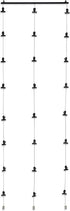 You Have Space WAJER Picture Hanging Kit with 24 Magnetic Clips for Pictures, Polaroids, Kids Crafts, Metal Black