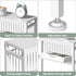 3-Tier End Table for Small Space, Narrow Side Table with Magazine Holder,Small Nightstand, Skinny Snack Couch Table