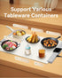 5 24x15.7, Food Warmer Mat, Electric Portable Silicone Warming Plate, Roll Up Heating Tray for Food, Heat Levels