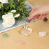 Hipiwe Acrylic Display Stand, Medium Three Metal Peg Easel for Fossils, Crystals, and Geodes in Silver