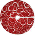 Valentine's Day Tree Skirt – Love Heart Christmas Tree Skirt for Holiday Party Decoration – 36 Inch