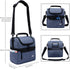 MIER 2 Compartment Lunch Bag, Leakproof Insulated Cooler Bag for Work, Bluesteel, Medium