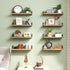 4.7in (Set 8 Fixwal Shelves for Room Wall, Width Rustic Wood Wall Storage, Floating Shelves for Bedroom, Living Room