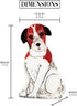Pavilion Gift Company Chloe-Jack Russell Small Dog Vase, Brown, White, Black