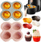 2 Pcs Silicone Muffin Pans for Baking, Non-Stick Food-Grade Air Fryer Liners with 16 Disposable Paper Coated Cups