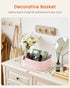 12 8 4.5 Inches, Closet 3 Pack Small Woven Basket, x x Storage Basket for Organizing, Cute Small Rope Shelf Cube