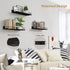 17 Inch Long-Set 3 Forbena Black Floating Shelves for Wall, Bahtroom Wall Shelves Over Toilet, Rustic Hanging Shelf