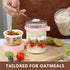 OcePor 6 Pack 16 oz Overnight Oats Containers with Lids and Spoons, Glass Mason Overnight Oats Jars with Removable