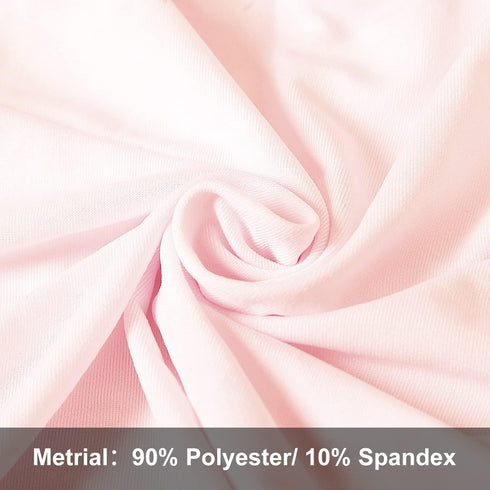 bricia 6 PCS Blush Pink Stretch Spandex Folding Chair Slipcovers, Dining Room Chair Covers Stretch Chair Slipcovers