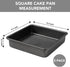 Square Cake Pan, Nonstick Baking Pan for Bread or Brownie, 9x9 Inch Bakeware with Diamond Texture Pattern, Set of 2 by Tiawudi