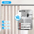 TEECK Adjustable Tension Shower Curtain Rod, 32-79 Inch, 1 Inch, Anti-Slip, Rust-Proof, No Drilling, Black