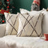 MIULEE Pack of 2 Decorative Throw Pillow Covers, Cute Woven Textured Chenille, 18 x 18 Inch, Beige