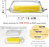 7 Inches Countertop 1 Glass Butter Dish with Lid for - Crystal Glass Butter Keeper Elegant Clear Butter Holder Tray