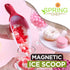 Spring Chef Red Magnetic Ice Scoop for Freezer Bin, Flexi-Plastic Scoopers for Food, 2 Pack
