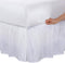 Bed Maker’s Never Lift Your Mattress Microfiber Wrap-Around Bed Skirt, Classic 14 Inch Drop Length, Twin, White