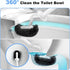 HAMITOR Toilet Bowl Brush Holder Set, Curved Design Holder for Deep Cleaning, Compact Scrubber for Small Spaces