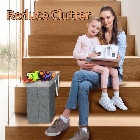slcinwzdt Stairs,16" Stair Basket for Stairs with Handle, Staircase Baskets for Carpeted and Wooden Step Storage