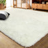 LOCHAS Ultra Soft Indoor Modern Area Rugs, Fluffy Living Room Carpets for Children Bedroom, 3x5 Feet, Cream