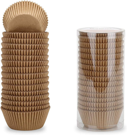 Gifbera Natural Cupcake Liners, Standard Baking Cups, 400-Count, Unbleached, No Smell Paper