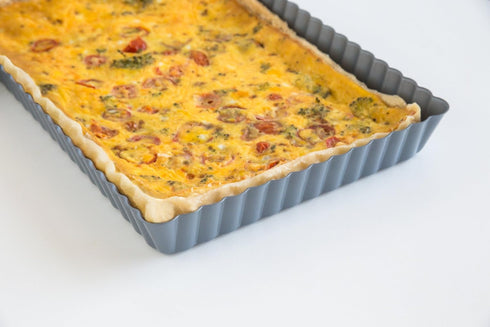 Fox Run Rectangular Loose Bottom Tart/Quiche Pan, Preferred Non-Stick, 11-Inch