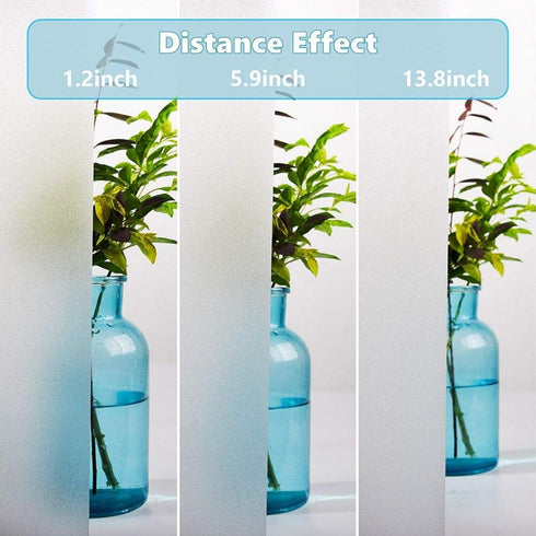 Finnez Frosted Glass Window Privacy Film - Electrostatic Privacy Protection Stickers for Home Living Room