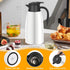 70oz Thermal Coffee Carafe Insulated Coffee Thermos Airpot, Stainless Steel Coffee Carafes Urn For Keeping Hot, Double Walled Insulated Vacuum Flask, Hot Beverage Drink Tea Coffee Dispenser, White by OFFKITSLY
