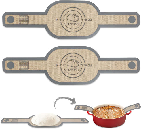 Silicone Bread Sling Dutch Oven Liner, Non-Stick Reusable Baking Mat with Long Handles