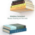 4 2 Pack(White) Mefirt Invisible Floating Bookshelves for Wall, Tier Vertical Spine Book Tower, Heavy Duty Floating