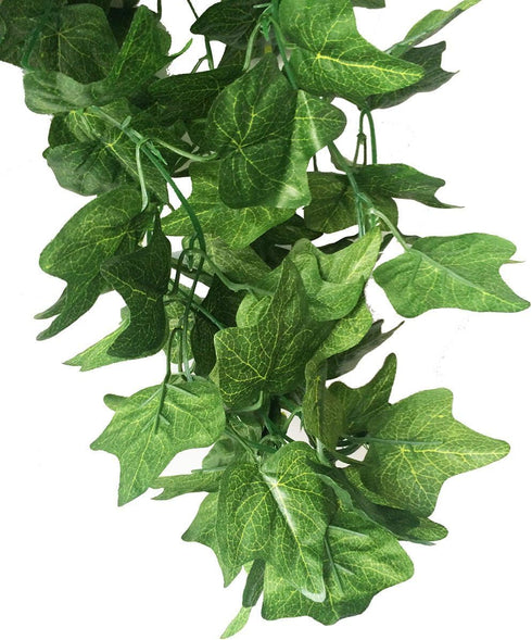 40 Ft Realistic Artificial Ivy Garland, UV Resistant Fake Hanging Vines for Indoor/Outdoor Wedding Decor - Pack of 5
