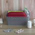 Grey Plastic Storage Basket, 10.03" x 7.67" x 4.05", Set of 6 Packs