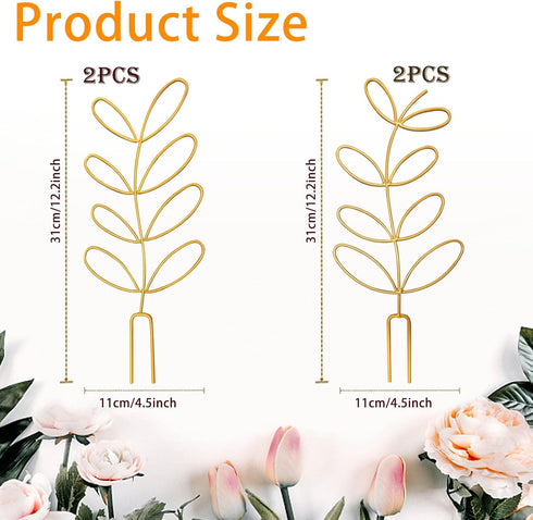 CANIPHA 4 Pcs Small Metal Trellis for Potted Plants, Indoor Plants Trellis for Climbing, Mini Plant Trellis Support