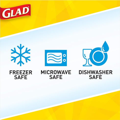 GladWare Family Size Food Storage Containers, XL Large Square Containers Hold Up to 104 Ounces, Set of 3