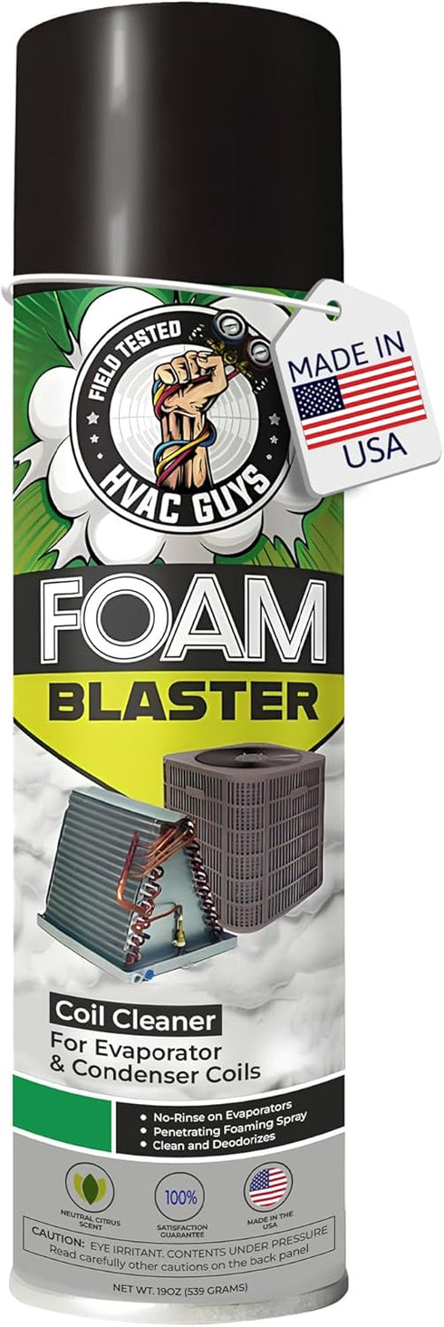 Foam Blaster AC Coil Cleaner for AC Unit - No Rinse Formula for Evaporators & Condensers