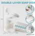 2 TAILI Soap Holder Soap Dish for Shower, Suction Cup Soap Holder for Shower Wall, Bathroom Accessories, Removable