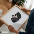 Poster Master Black Swans Poster, Swan Painting Print, Romantic Bedroom or Living Room Wall Decor, 8x10