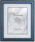 Lawrence Frames Blue Finish Picture Frame, 4x6, Gold Bead Design