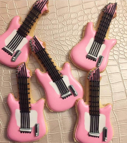 Electric Guitar Rock 'n Roll Cookie Cutter - 5.25" Made in USA by Ann Clark