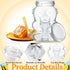 24 Pack 9.5 oz Patelai Glass Bear Shaped Honey Jars with Lids Reusable Small Tilted Bear Glass Bottles Containers
