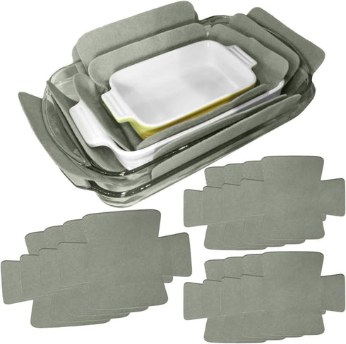 Evelots Bakeware/Cookware Scratch Protectors, Set of 12, Extra Thick Felt Dish Dividers for Preventing Chips and Cracks