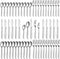 Pleafind 60-Pcs Premium Stainless Steel Silverware Set, Service for 12, Mirror Polished Forks, Spoons, Knives,