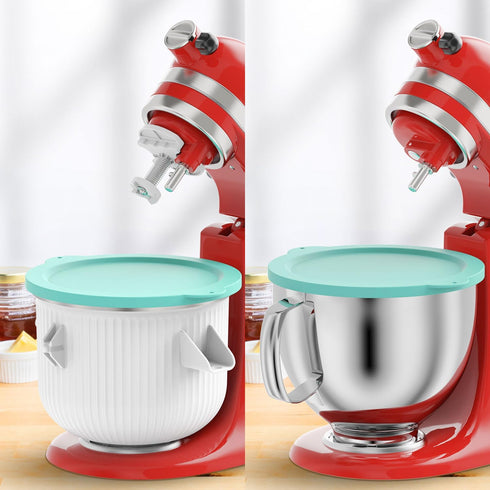 4.5-5 Silicone Covers for Kitchenaid Ice Cream Bowl, Silicone Lid Compatible with Kitchenaid Tilt-Head Stand Mixer