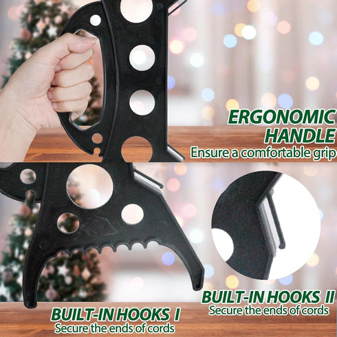 4Pack Christmas Light Storage Holder, All-Purpose Organizer for Holiday Light Cords, String Lights, Extensions,