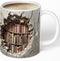 Library Bookshelf Mug, Cool Bookish Ceramic Coffee Mug, Book Lovers Gifts for