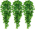 Ageomet 3pcs Artificial Hanging Plants, 3.6ft Fake Ivy Vine for Indoor Outdoor Wall House Room Decoration (No Baskets)